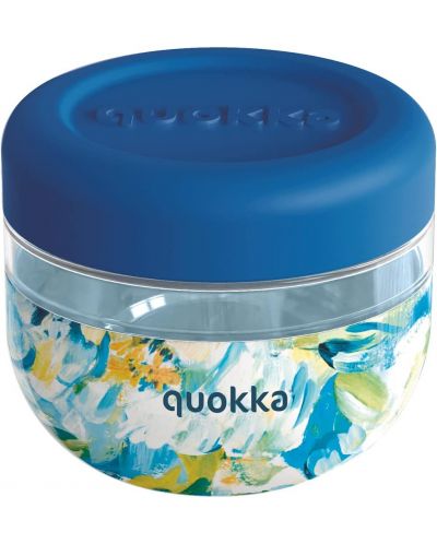 Буркан за храна Quokka Bubble - Blue Peonies, 500 ml - 1
