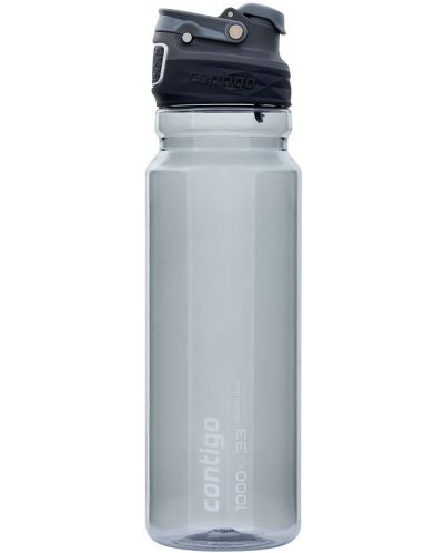 Бутилка за вода Contigo Free Flow - Autoseal, Charcoal, 1 l - 1
