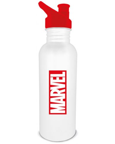 Бутилка за вода Pyramid Marvel: Marvel Logo (White), 700 ml - 1