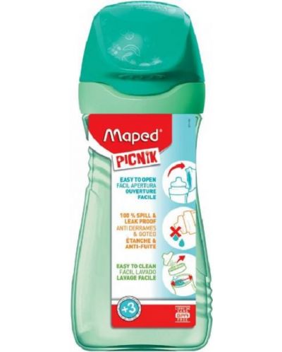 Бутилка за вода Maped Origin - Зелена, 430 ml - 1