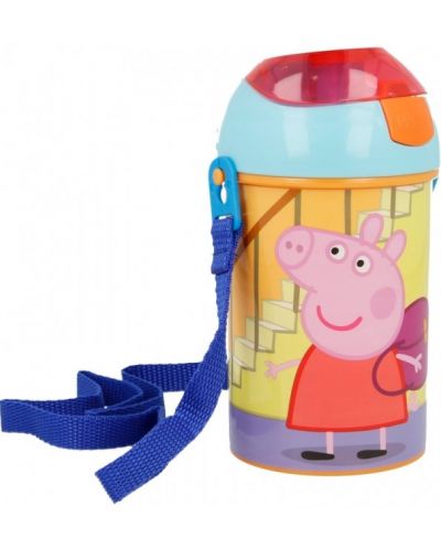 Бутилка със защитна капачка Stor - Peppa Pig, 450 ml - 1