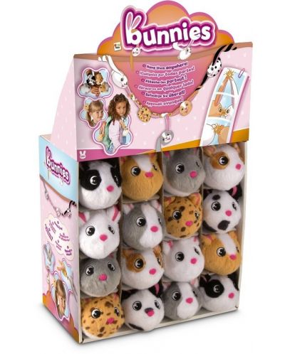 Плюшена играчка IMC Toys - Зайче Bunnies, с магнити