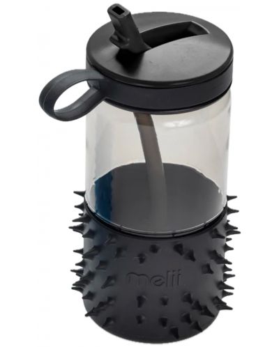 Бутилка за вода Melii - Spikey, черна, 503 ml - 1
