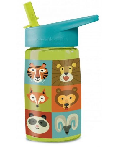 Бутилка за вода Crocodile Creek - Animalia, 450 ml