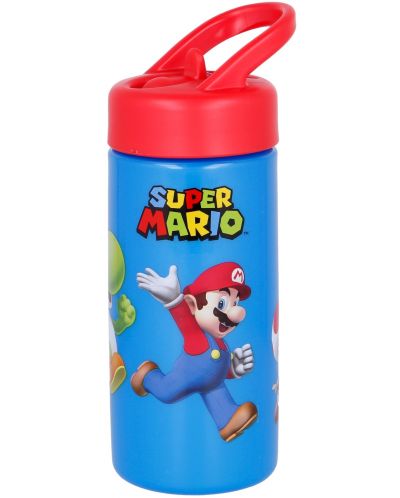Бутилка със сламка Stor Super Mario - 410 ml - 1