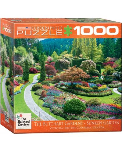 Пъзел Eurographics от 1000 части - Градините Бучард - 1