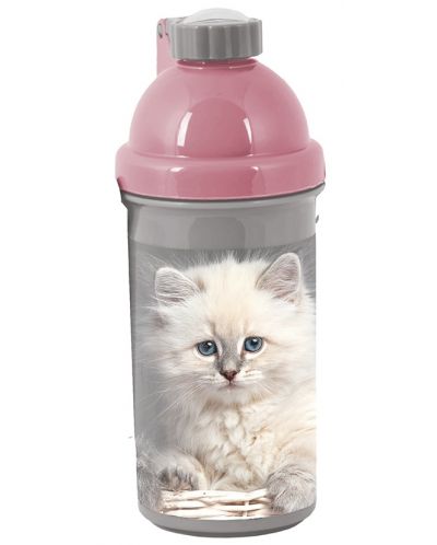 Бутилка за вода Paso Cat - Бяло коте, 500 ml - 1