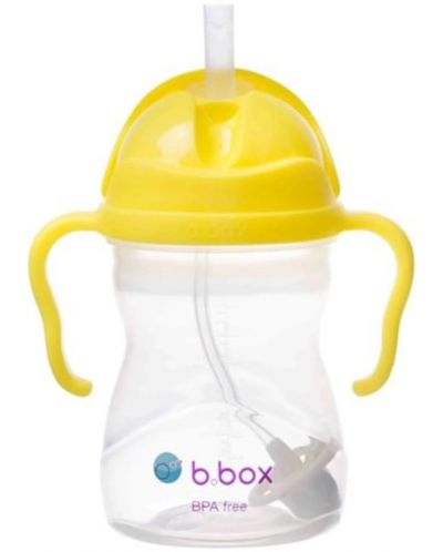Бутилка със сламка b.box - Sippy cup, 240 ml, Lemon - 1
