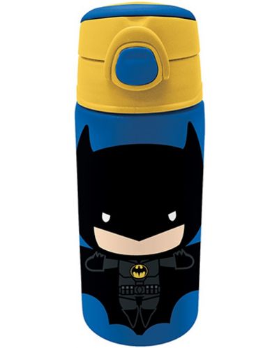 Бутилка за вода Graffiti Batman - Със сламка, 500 ml - 1