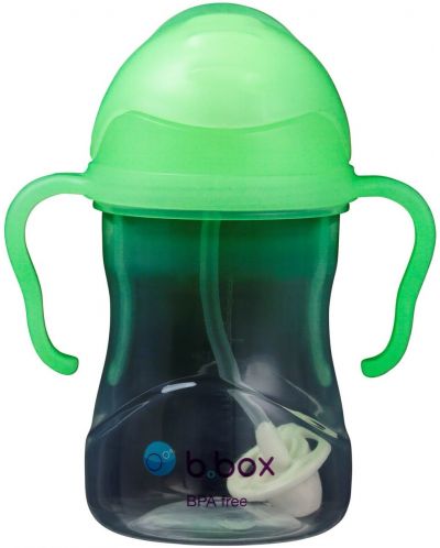 Бутилка със сламка b.box - Sippy cup, 240 ml, Glow in the dark - 4