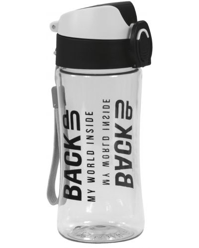 Бутилка за вода BackUp 5 - сива, 400 ml - 1