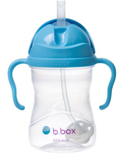 Бутилка със сламка b.box - Sippy cup, 240 ml, Blueberry - 1