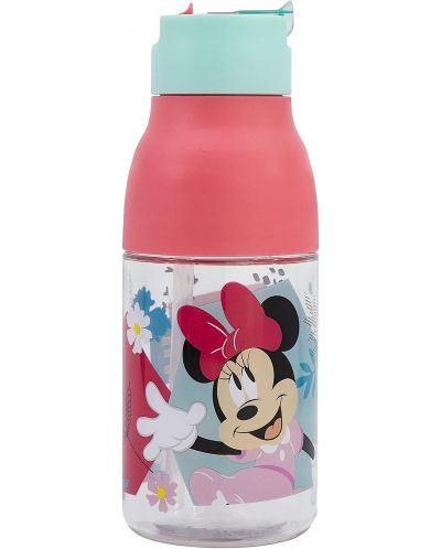 Бутилка от тритан Stor Minnie Mouse - 420 ml, двойно отваряне - 1