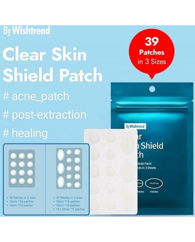 By Wishtrend Пачове за пъпки Clear Skin Shield Patch, 39 броя - 2