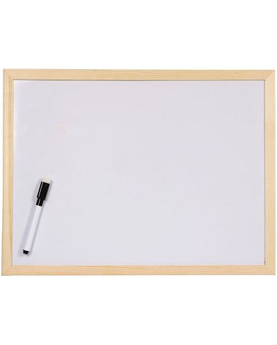 Бяла дъска с дървена рамка Top Office - 60 x 90 cm - 1