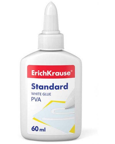 Бяло лепило Erich Krause - PVA Standard, 60 ml - 1