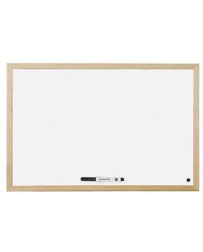 Бяла дъска с рамка InterPano - MDF, 90 x 120 cm