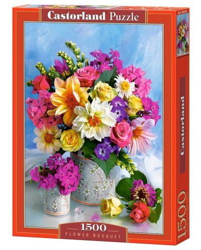 Пъзел Castorland от 1500 части - Ваза с цветя - 1