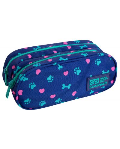 Елипсовиден ученически несесер Cool Pack Clever - Puppy Love, с 2 отделения