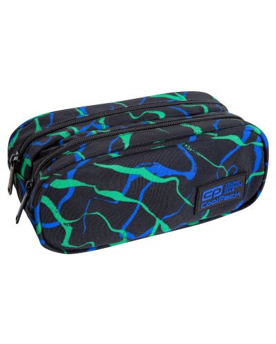 Елипсовиден ученически несесер Cool Pack Clever - Infragreen, с 2 отделения
