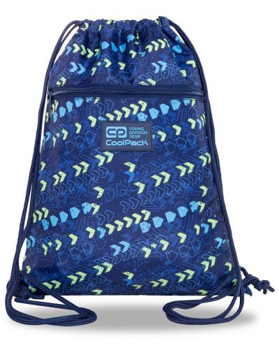 Спортен сак с връзки Cool Pack Vert - Chevron, с цип
