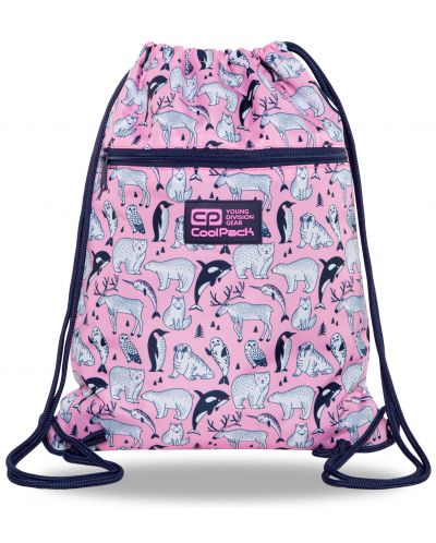 Спортен сак с връзки Cool Pack Vert - Pink Ocean, с цип