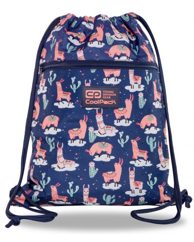 Спортен сак с връзки Cool Pack Vert- Llamas, с цип