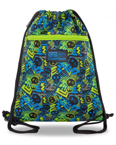 Спортен сак с връзки Cool Pack Vert - Xo Skull, с цип