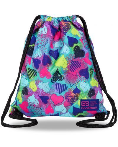 Спортен сак с връзки Cool Pack Solo - Hearts Graffiti