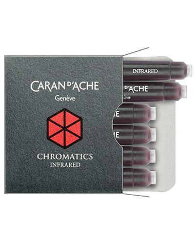 Патрончета за писалка Caran d'Ache Chromatics – Червен, 6 броя - 1