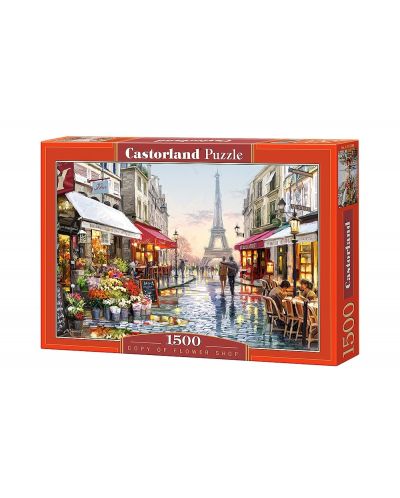 Пъзел Castorland от 1500 части - Цветарница в Париж - 1