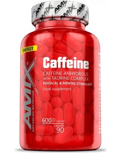 Caffeine with Taurine, 90 капсули, Amix - 1