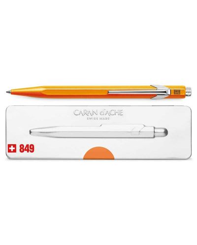 Автоматична химикалка Caran d'Ache 849 Pop Line Collection Orange  – Син - 3