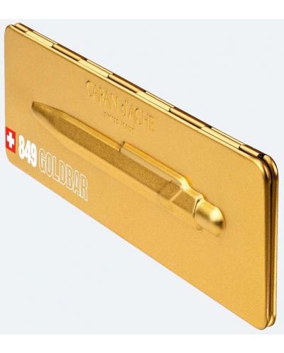 Автоматична химикалка Caran d'Ache 849 Special Edition Collection Gold Bar  – Син - 2