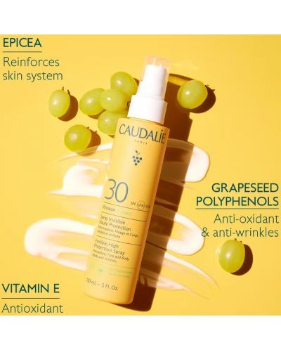 Caudalie Vinosun Protect Невидим слънцезащитен спрей, SPF30, 150 ml - 3