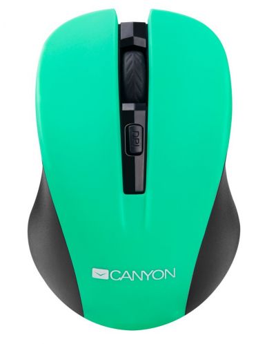 Гейминг мишка CANYON CNE-CMSW1 - оптична, безжична, зелена - 1