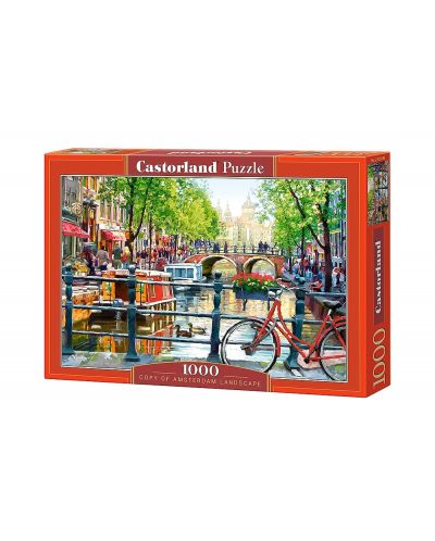 Пъзел Castorland от 1000 части - Пейзаж в Амстердам - 1
