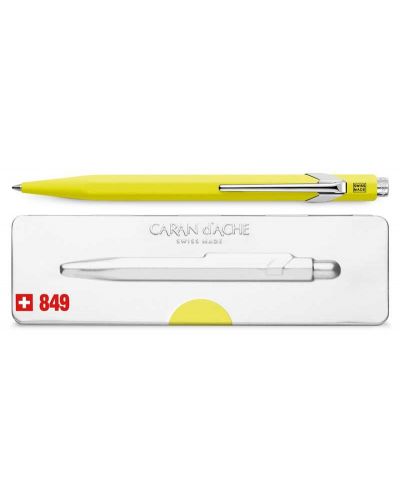 Автоматична химикалка Caran d'Ache 849 Pop Line Collection Yellow – Син - 3