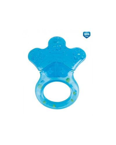 Бебешка водна чесалка с дрънкалка Canpol - Little paw, синя - 1
