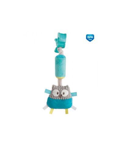 Мека играчка с дрънкалкаCanpol - Pastel Friends, тюркоаз
