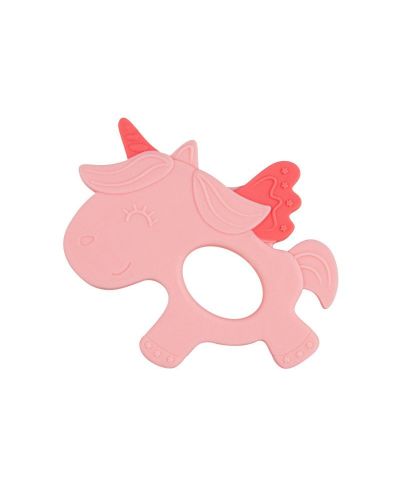 Силиконова чесалка Canpol - Unicorn, розова - 1