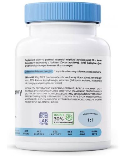 Caprylic Acid, 1200 mg, 60 гел капсули, Osavi - 3
