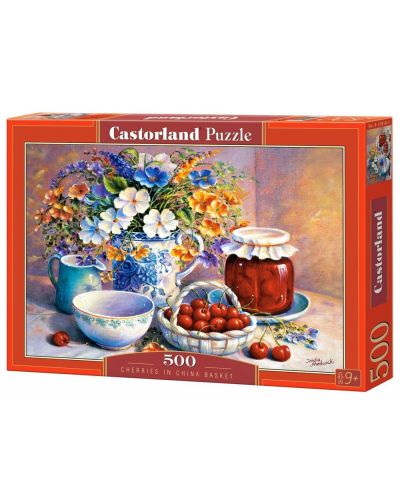 Пъзел Castorland от 500 части - Череши в кошница