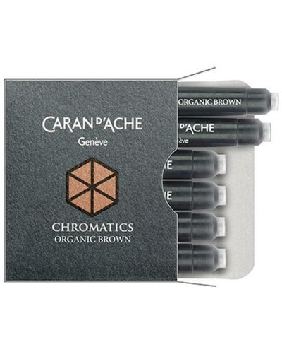 Патрончета за писалка Caran d'Ache Chromatics – Кафяв, 6 броя - 1