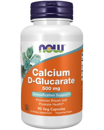 Calcium D-Glucarate, 500 mg, 90 капсули, Now - 1