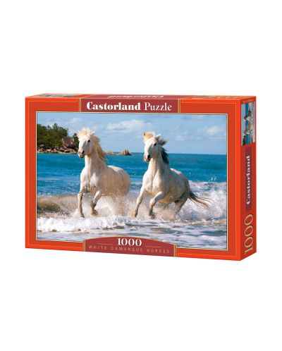 Пъзел Castorland от 1000 части - Бели коне