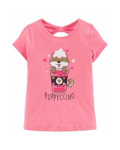 Тениска Carter's - Puppyccino, 6 години,116 см. - 1