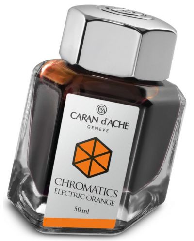 Мастило за писалка Caran d'Ache Chromatics – Оранжев, 50 ml - 1