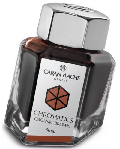 Мастило за писалка Caran d'Ache Chromatics – Кафяв, 50 ml - 1