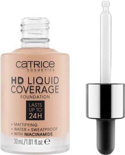 Catrice Фон дьо тен HD Liquid Coverage, 020 Rose Beige, 30 ml - 3